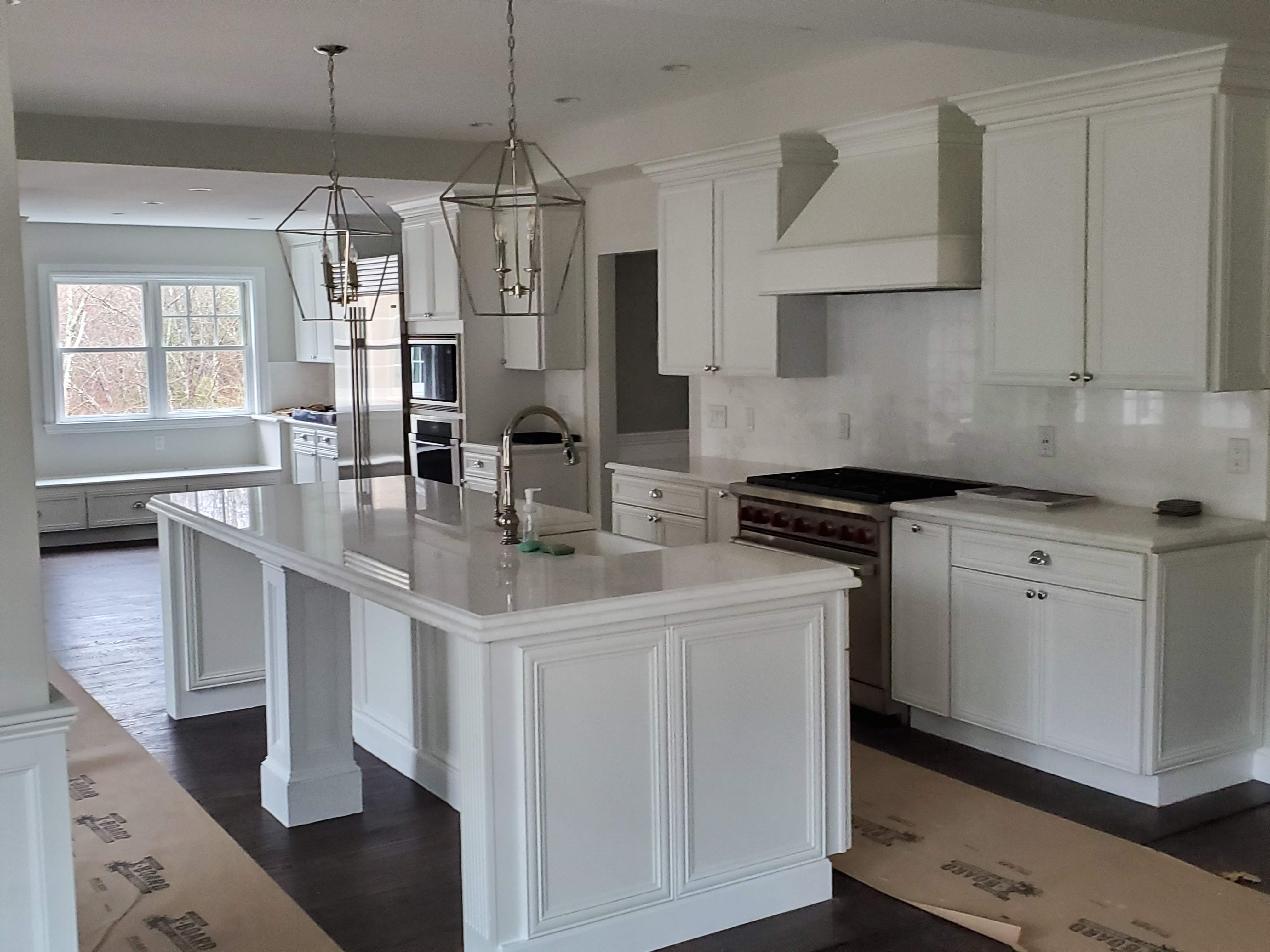 Complete kitchen renovation with island Greater Boston